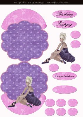 Ballerina Rocker Card Happy Birthday,congratulations