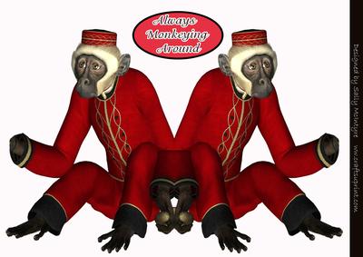 Always Monkeying Around ,monkey Shaped Card