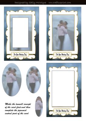 Wedding Card Tunnell Card with Pyramid Centre