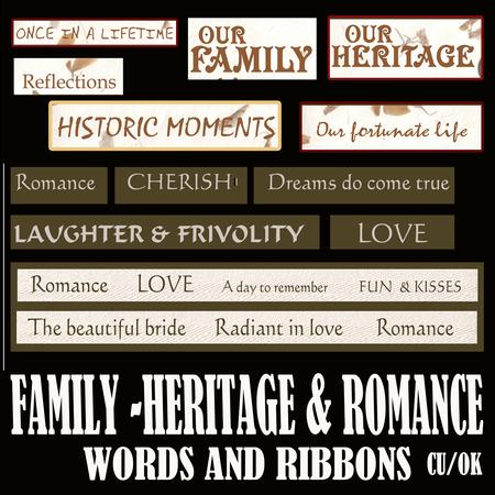 Family Heritage and Romance Words Png Cu-ok