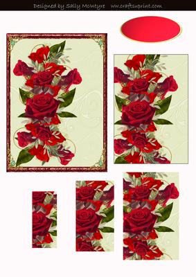 A Red Rose Pyramid , Gold Accents for All Occasions