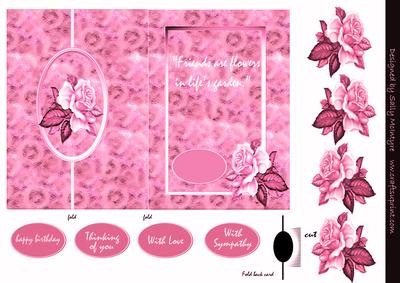 All in the Pink Friends Are Flowers in Lifes Garden Foldback