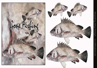 Gone Fishing 3D Card Front