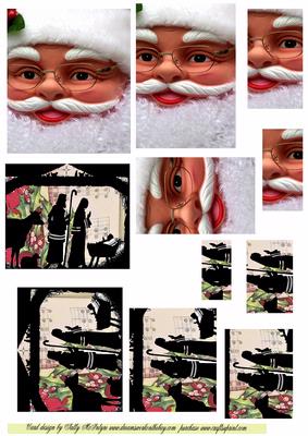 Santa and in the Manger
