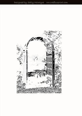 Garden Arbour Digital Stamp