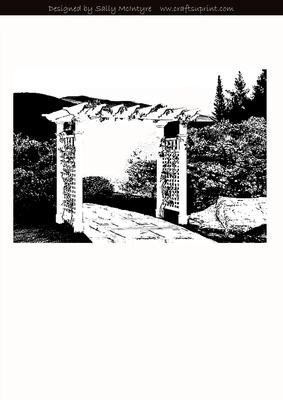 Stamp Thru the Garden Gate Digital Stamp