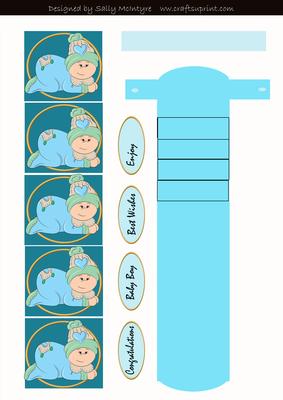 Waterfall Card Baby Boy