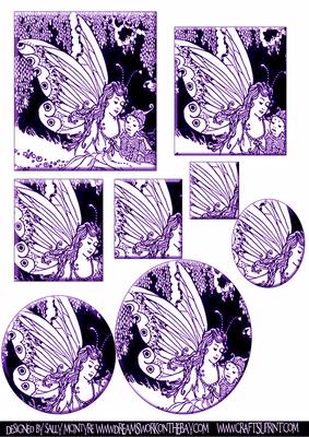 Fairies in the Garden Purple