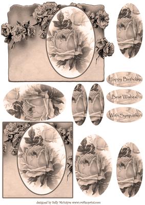 Sepia Vintage Birthday Sympathy Best Wishes