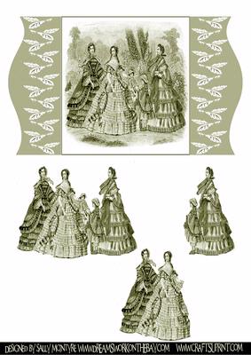 Vintage Ladies Sepia