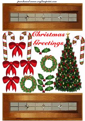 Make Your Own Design or Add to My Xmas Door Card as Step by Steps