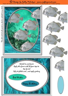 Precious in the Ocean Oval Window Card