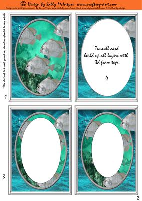 Fishes Oval Tunnel Card