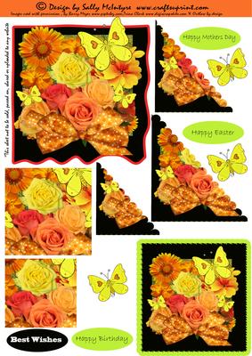 Yellow Flowers 2 Card Sheet