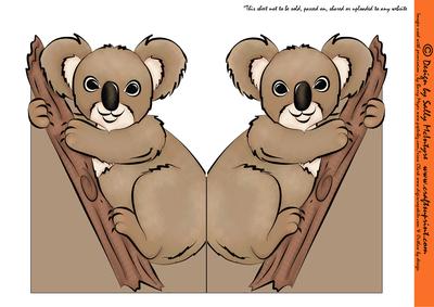Koala Shaped Card