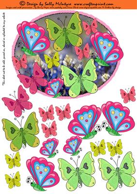 Butterfly Fantasy 3D Butterflies for a Fantastic Card