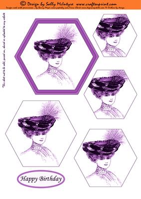 Lady of Elegance Vintage Lady Purple