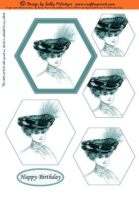 Lady of Elegance Vintage Lady Aqua