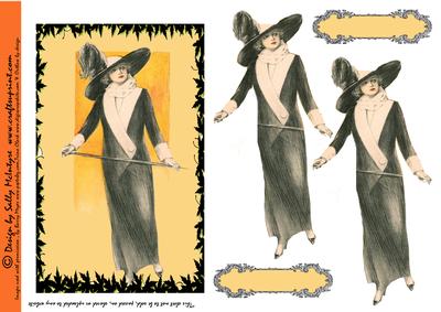 Vintage Elegance 3D Card with Blank Sentiment Panels