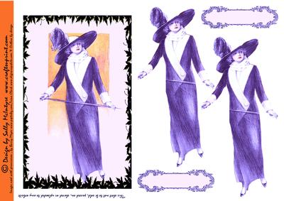 Vintage Elegance 3D Card with Blank Sentiment Panels Vintage