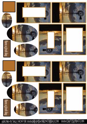 Windmill Pyramid 2 Card Sheet Miniature Series