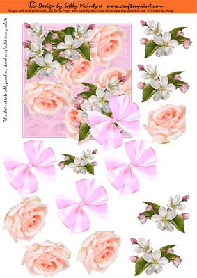 Dogwood and Roses Step by Step