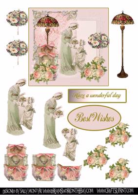 Victorian Beauty 3D Card