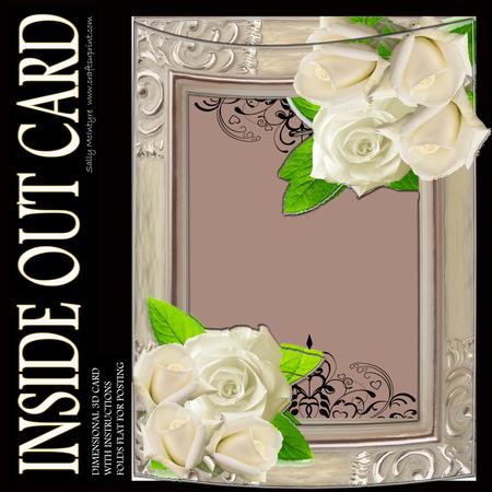 Inside Out Card White Roses