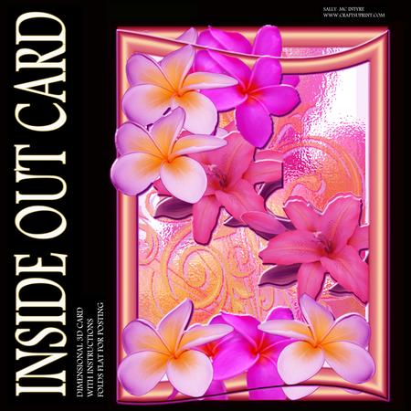 Inside Out Card Frangipanni Hot Pink