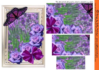 Purple Butterflies and Lavender Pyramid