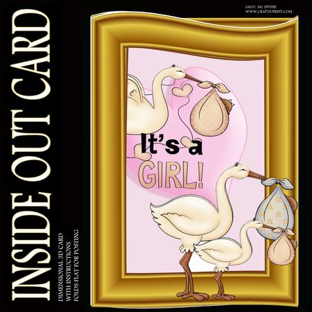 Inside Out Card Its a Girl
