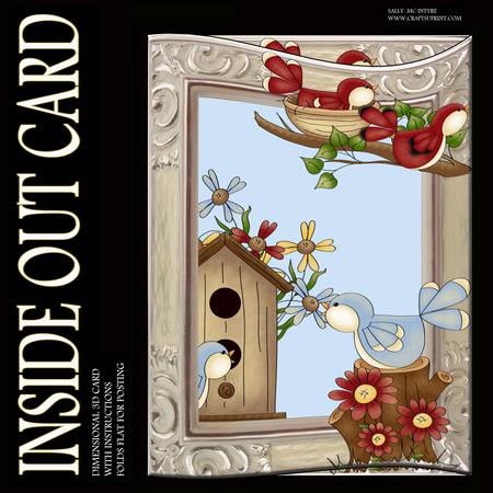 Inside Out Card Little Bird Sings in the Old Oak Tree