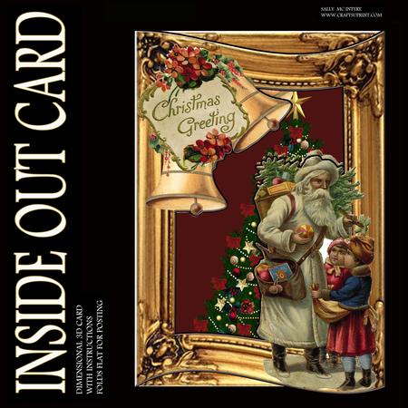 Inside Out Card Vintage Christmas