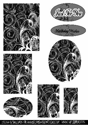 Black and White Roses Pyramid