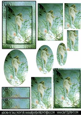 Fairy Time Green 2 Card Sheet