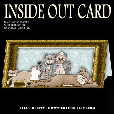 Inside Out Card Dl Cats Galore