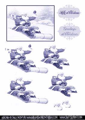 Rollon Santa in the Snow Blue