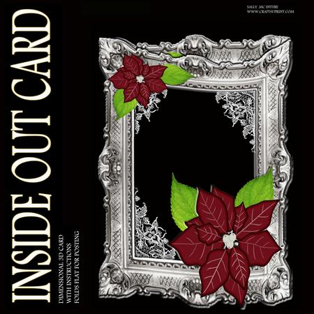 Inside Out Card Silver ,black and Lace