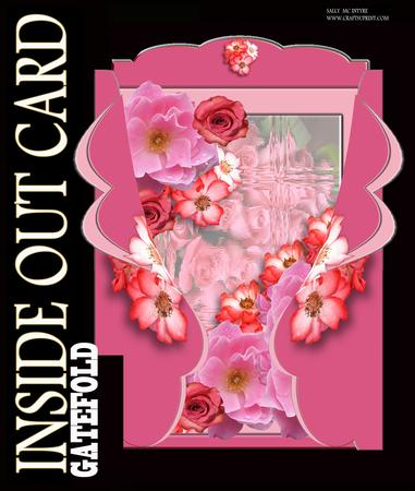 Inside Out Card Gatefold Pink Roses