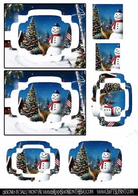 Combination Sheet Snowman Xmas You Choose