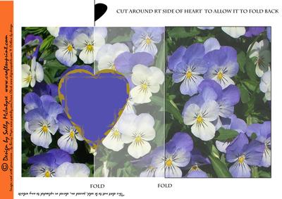 Pansy Fold Back Card