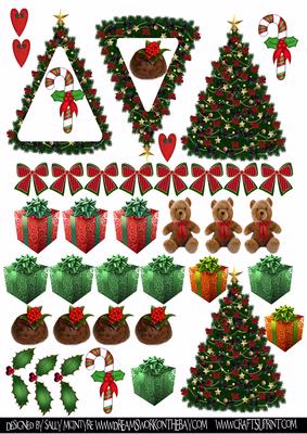 Tunnell Step by Step Xmas Tree with Desorations
