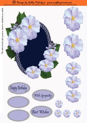 Soft Purple Flowers Birthday,sympathy,get Well