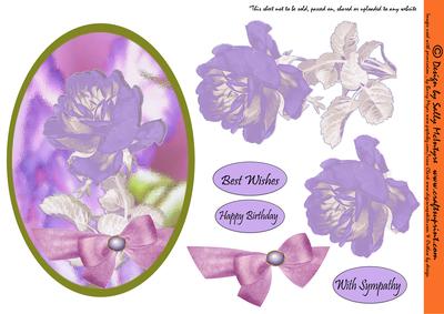 Pretty in Purple, Birthday Sympathy 3D