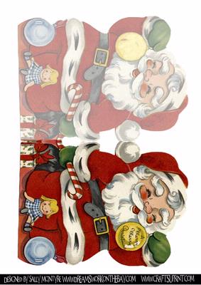 Santa Shaped Card