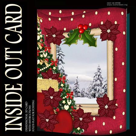 Inside Out Card Through a Christmas Window