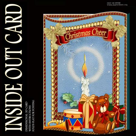 Inside Out Card Vintage Candle Burning