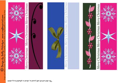 3 Quick Print and Cut Card Fronts Dl Christmas
