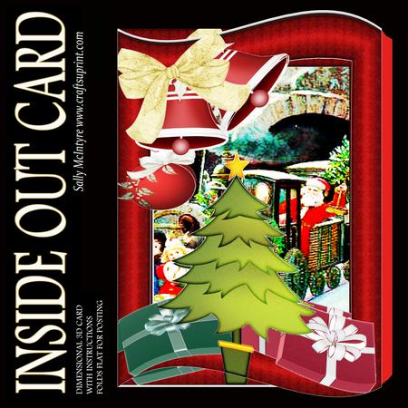 Inside Out Card the Christmas Train