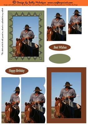 Horse Back 2 Card Sheet